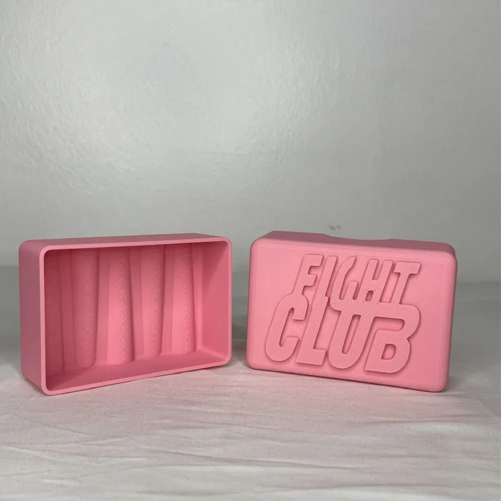 Fight Club Soap Bar Prop Pink Iconic Movie Decor Man Cave Gift Holder